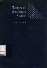 Theory Of Economic Statics