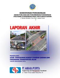 Konsep Standar Sarana Dan Prasarana Di Bidang Transportasi Jalan