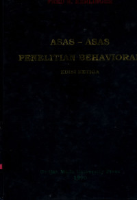 Asas-Asas Penelitian Behavioral