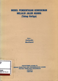 Model Pengentasan Kemiskinan Melalui Jalur Agama ( Tahap Ketiga )