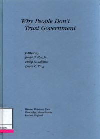 Why People Don'T Trust Government