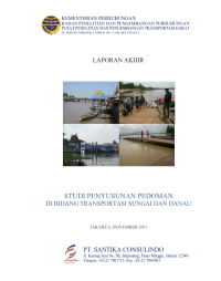 Studi Penyusunan Pedoman Di Bidang Transportasi Sungai Dan Danau