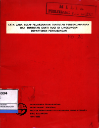 Tata Cara Tetap Pelaksana Tuntutan Perbendaharaan Dan Tuntutan Ganti Rugi Di Lingkungan Departemen Perhubungan