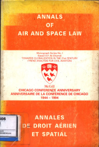 Annals Of Air And Space Law