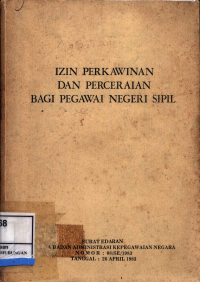 Izin Perkawinan Dan Perceraian Bagi Pegawai Negeri Sipil