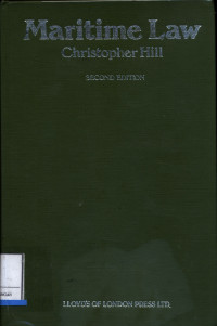 Maritime Law Cristopher Hill Second Edition