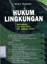 Hukum Lingkungan : Dalam Perkembangan Nasional Dan Internasional