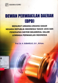 Dewan Perwakilan Daerah (Dpd)